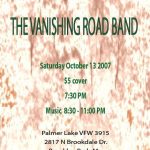 vanishing road band flyer