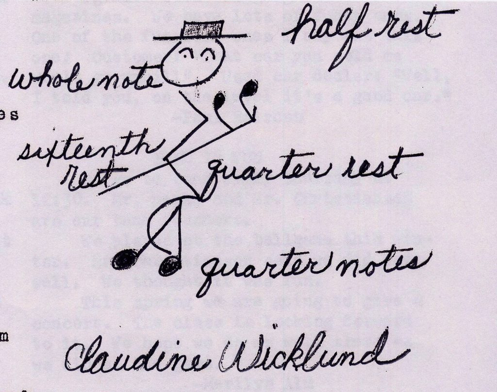 musical notes drawing